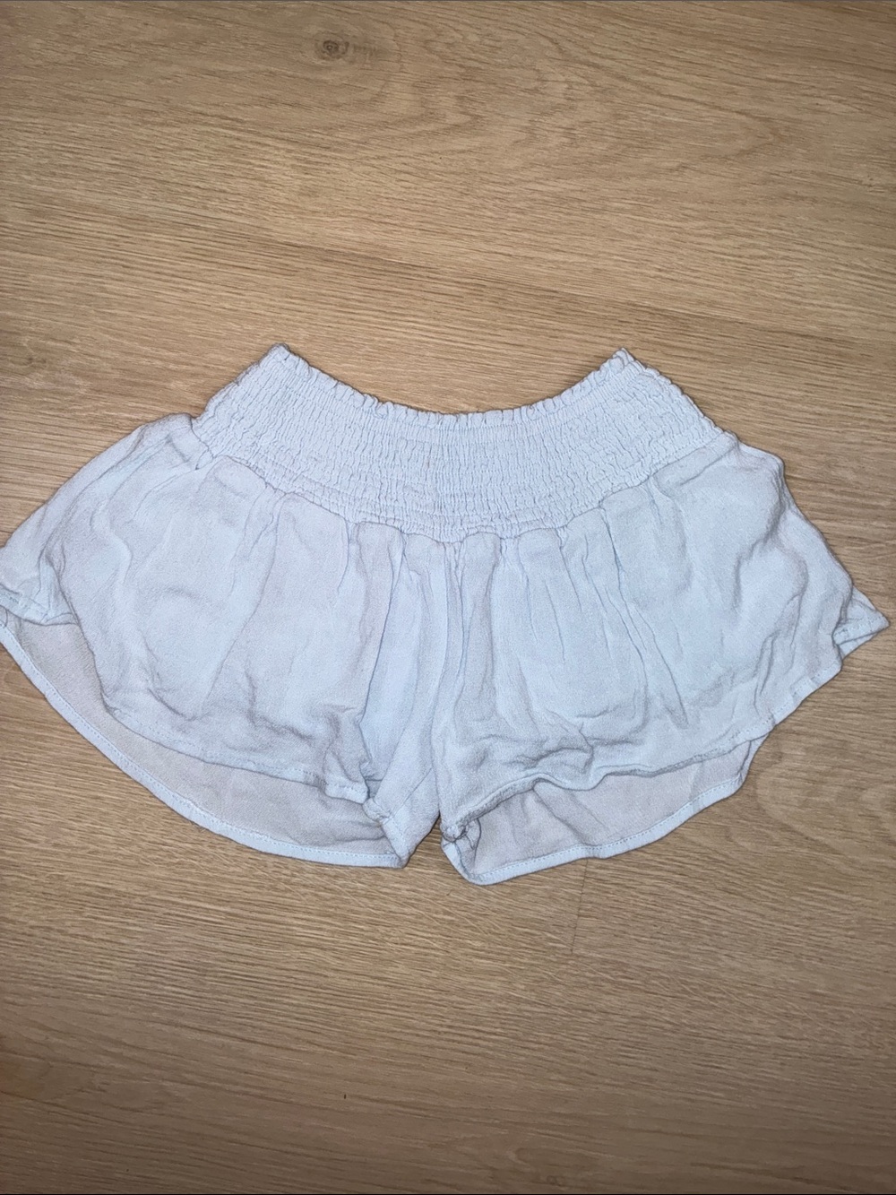 Hayden Girls Lightweight Pale Blue Smocked Waist Shorts